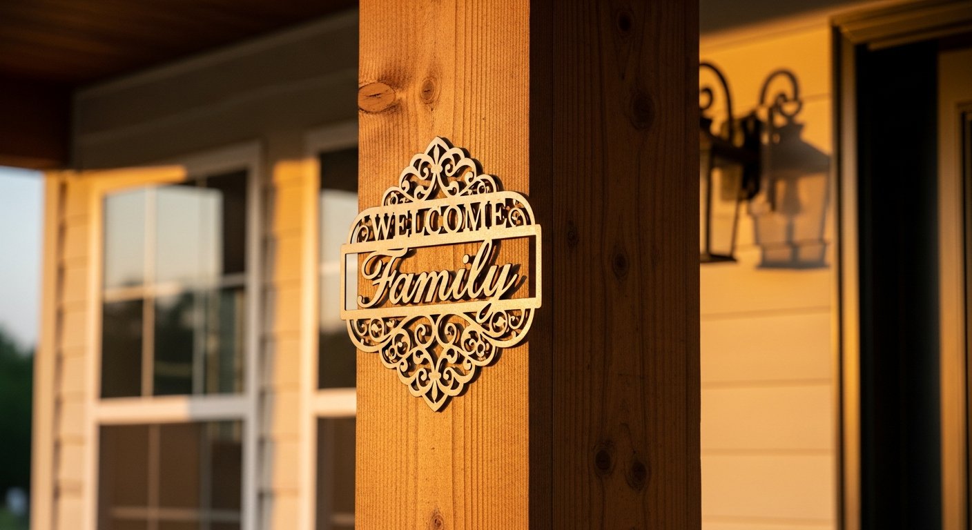 laser cut metal wall art welcome signs